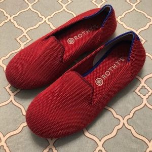 Rothy’s kid red loafers